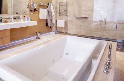 Modern Bathroom with Cast Iron Tub